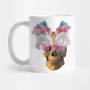 Subtle Trans Flag Halloween Skull Mug